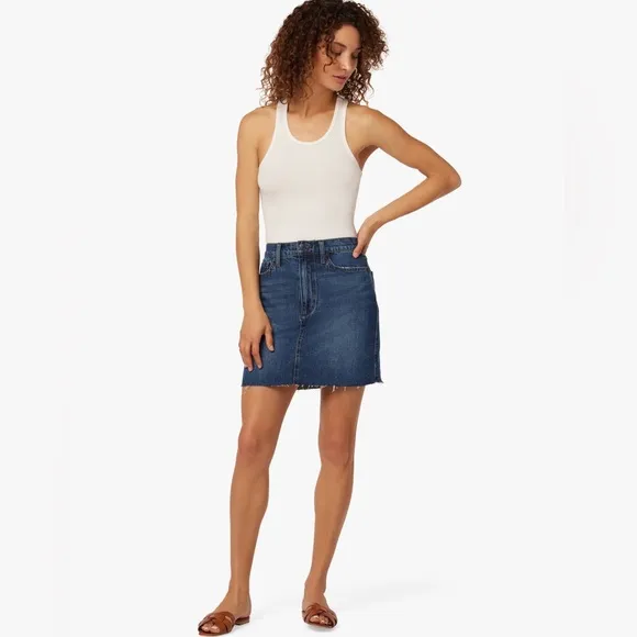 Joe’s High Rise Denim Mini Skirt Size‎ 29 Mid Blue Wash Women’s Stretch