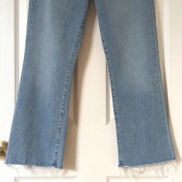 Joe's Jeans Classic Light Wash High Waisted Cropped Raw Hem Boot Cut Jeans 27