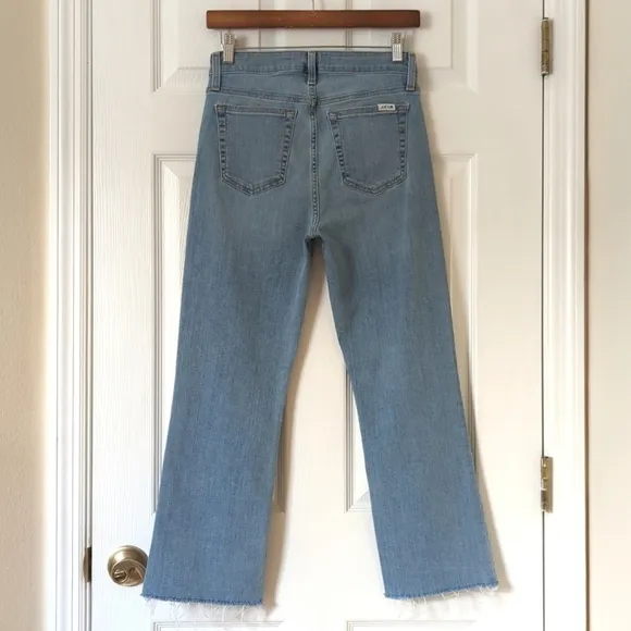 Joe's Jeans Classic Light Wash High Waisted Cropped Raw Hem Boot Cut Jeans 27