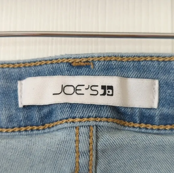 Joe's Jeans Classic Light Wash High Waisted Cropped Raw Hem Boot Cut Jeans 27