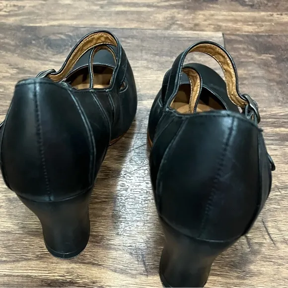 John Fluevog Black Leather Holly Mary Jane Shoes Sz. 7