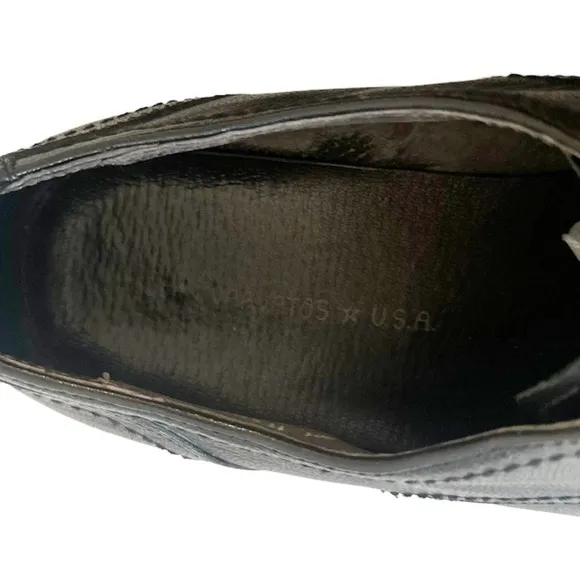 John Varvatos Black Leather Oxford Shoes