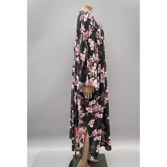 Johnny Was Dress Women XL House On The Hill Kaftan Floral Print Beach NWT READ