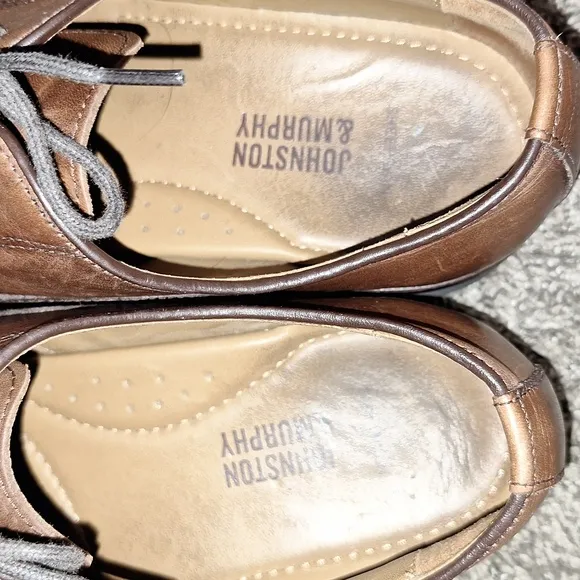 Johnston &amp; Murphy &quot;Hollis&quot; cap toe oxford leather lace up dress shoes - 9M
