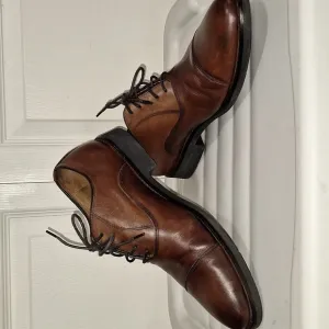 Johnston &amp; Murphy &quot;Hollis&quot; cap toe oxford leather lace up dress shoes - 9M