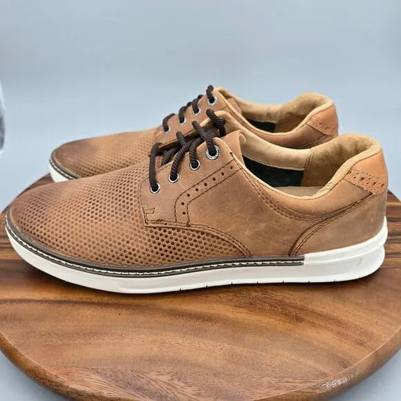 Johnston &amp; Murphy Golf Shoes Men's 9.5 M Brown Leather GL2 Hybrid Spikeless