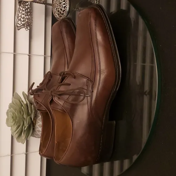 Johnston &amp; Murphy Made In Italy Beautiful Brown Leather Men's Shoe 11