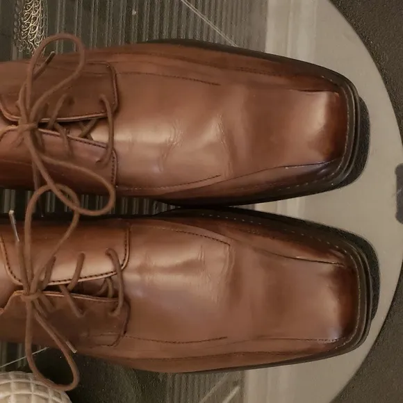 Johnston &amp; Murphy Made In Italy Beautiful Brown Leather Men's Shoe 11