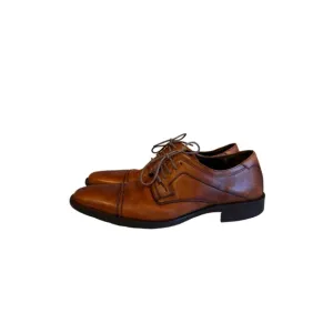 Johnston &amp; Murphy Mens Larsey Brown Leather Cap Toe Shoes Sz 10.5M​​