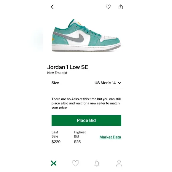 ♦️Jordan 1 Low SE♦️(New Emerald), Men’s Size 14 / Women’s Size 15.5