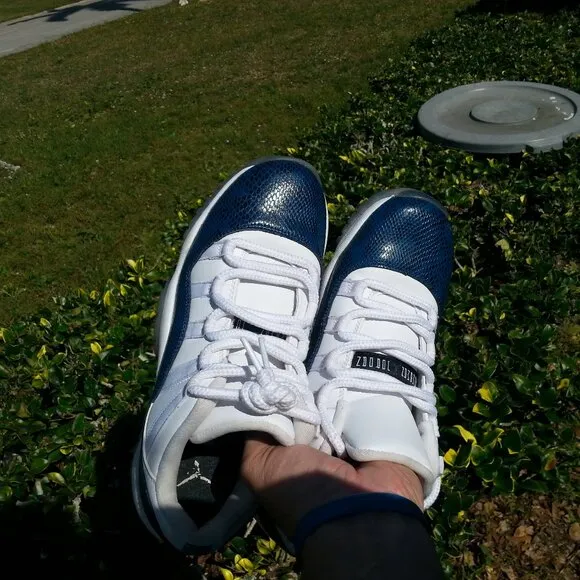 Jordan 11 Low Shoes Sneakers Boys 7Y Snakeskin Pattern Retro OF 90's