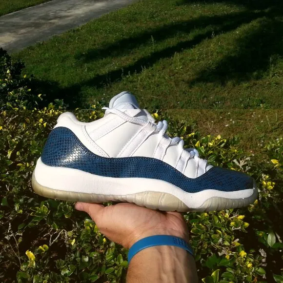 Jordan 11 Low Shoes Sneakers Boys 7Y Snakeskin Pattern Retro OF 90's