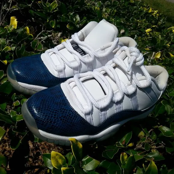 Jordan 11 Low Shoes Sneakers Boys 7Y Snakeskin Pattern Retro OF 90's