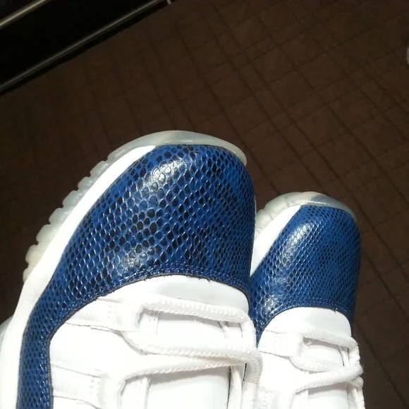 Jordan 11 Low Shoes Sneakers Boys 7Y Snakeskin Pattern Retro OF 90's