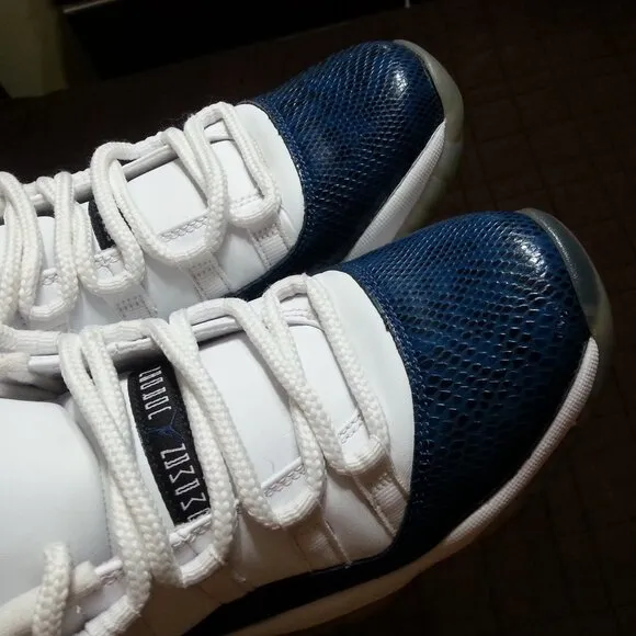 Jordan 11 Low Shoes Sneakers Boys 7Y Snakeskin Pattern Retro OF 90's