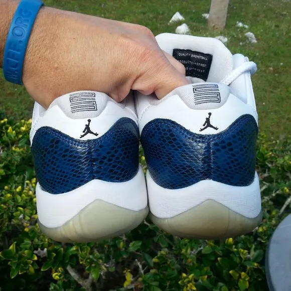 Jordan 11 Low Shoes Sneakers Boys 7Y Snakeskin Pattern Retro OF 90's