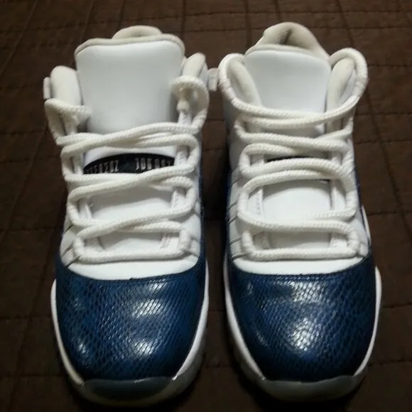 Jordan 11 Low Shoes Sneakers Boys 7Y Snakeskin Pattern Retro OF 90's