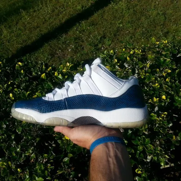 Jordan 11 Low Shoes Sneakers Boys 7Y Snakeskin Pattern Retro OF 90's