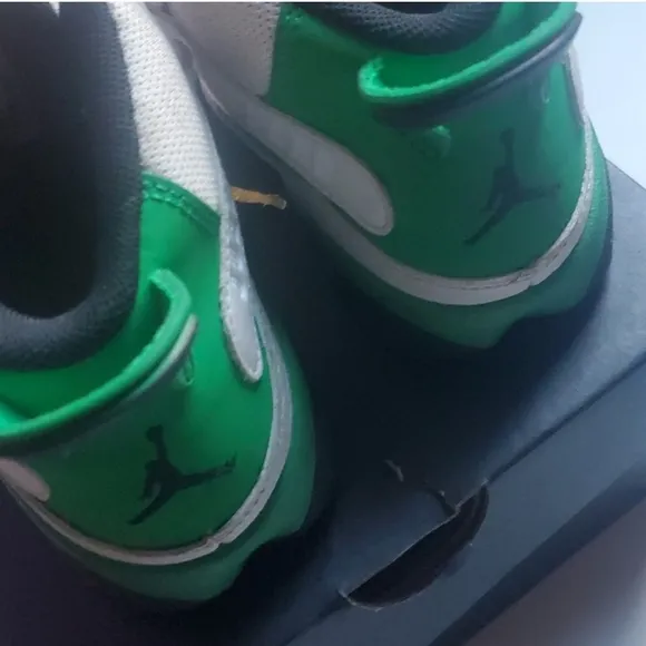 Jordan 6 Rings Youth White/Lucky Green/Black-Size 1