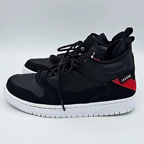 Jordan Fadeaway Black/Gym Red/White Youth Sneakers Shoes Size 6.5Y