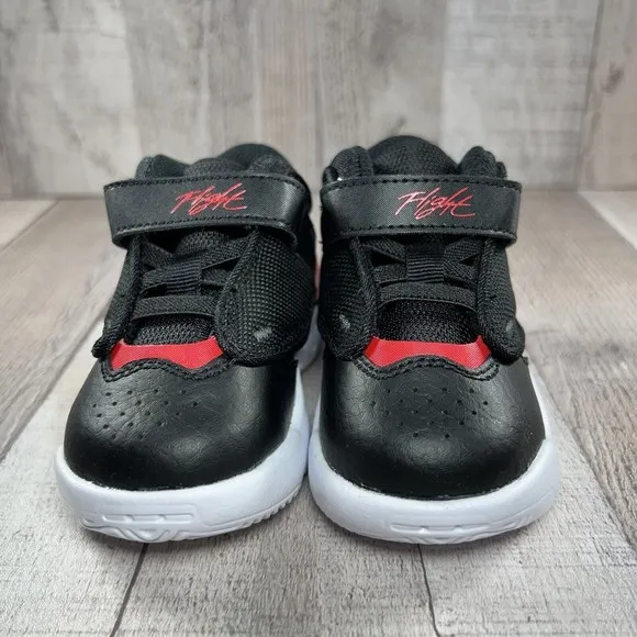 Jordan Max Aura 4 (TD) Baby's Sneaker Black UniversityRed-White Sz 5C DQ8402-006
