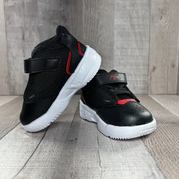 Jordan Max Aura 4 (TD) Baby's Sneaker Black UniversityRed-White Sz 5C DQ8402-006