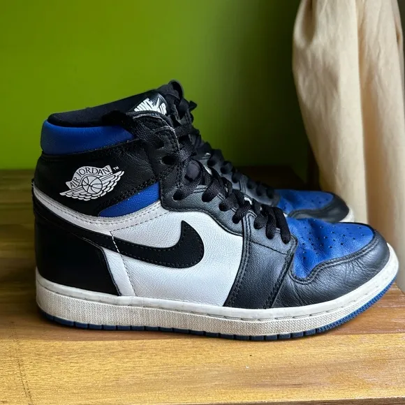 Jordan Men's High-Top Sneakers - Black and Blue