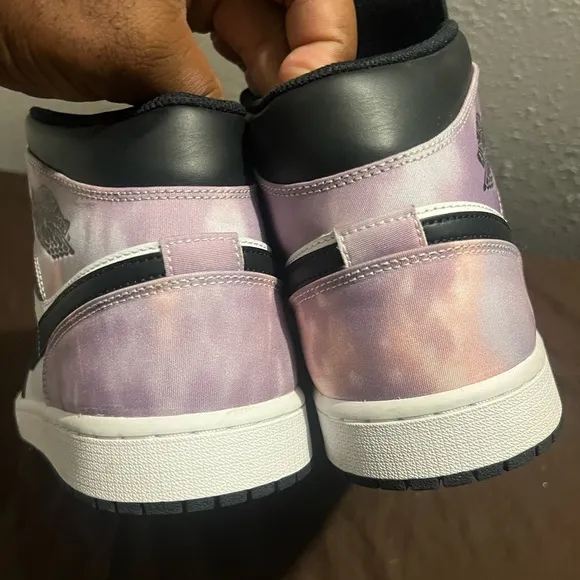Jordan Men's Sneakers - Black, White, and Pink Air Jordan 1 Zen Master Mid