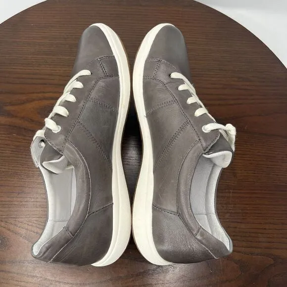 Josef Seibel Caren 01 Shoes‎ Women's 40 / 9 Gray Leather Lace Up Sneakers 67701