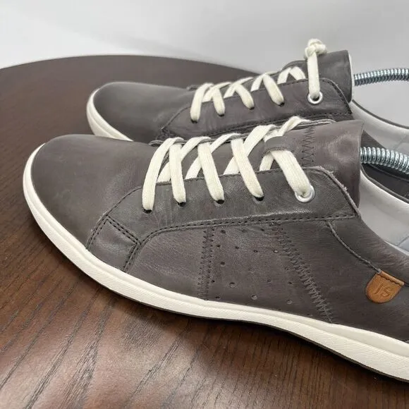 Josef Seibel Caren 01 Shoes‎ Women's 40 / 9 Gray Leather Lace Up Sneakers 67701