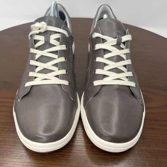 Josef Seibel Caren 01 Shoes‎ Women's 40 / 9 Gray Leather Lace Up Sneakers 67701