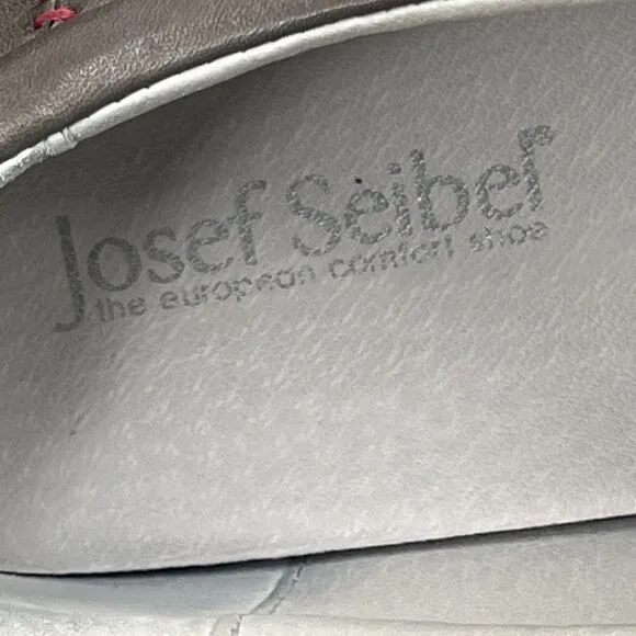 Josef Seibel Caren 01 Shoes‎ Women's 40 / 9 Gray Leather Lace Up Sneakers 67701