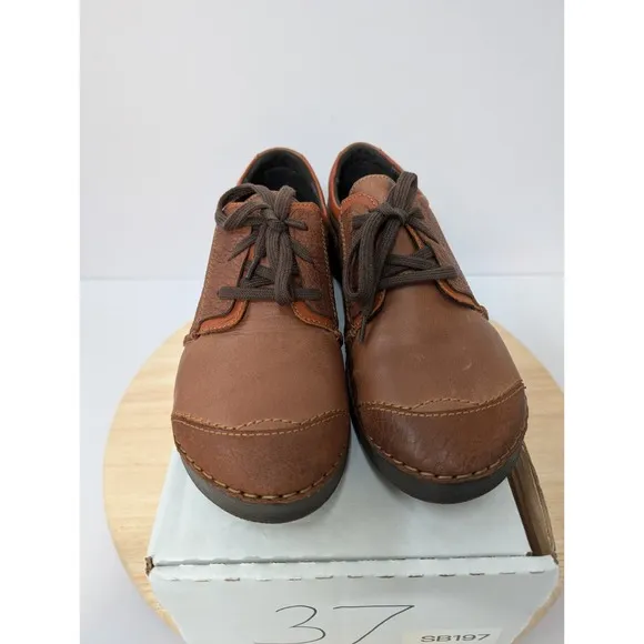 Josef Seibel Fergey 20 Sneakers Leather Brown Shoes Womens US 6-6.5 EU 37 New