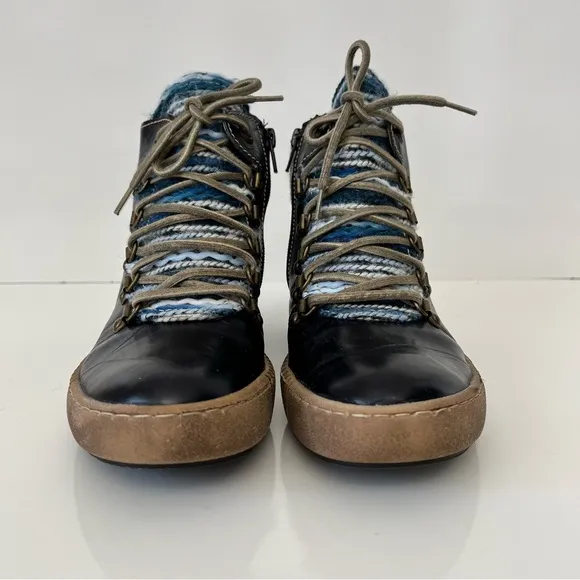 JOSEF SEIBEL Maren 06 Lace Up Boots in New Ocean Leather NEW