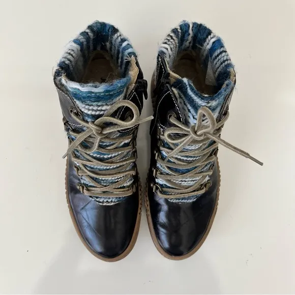 JOSEF SEIBEL Maren 06 Lace Up Boots in New Ocean Leather NEW