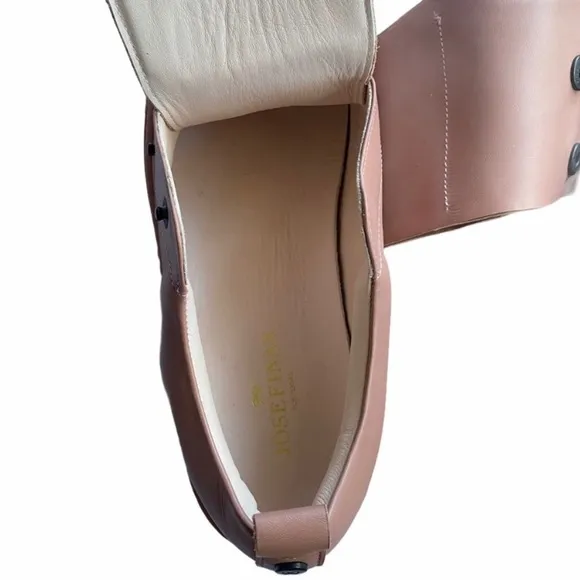 Josefinas light pink leather luxe fashion sneakers shoes