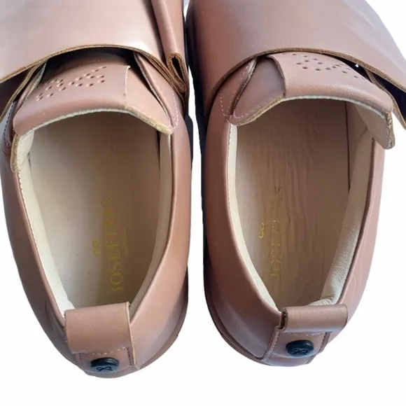 Josefinas light pink leather luxe fashion sneakers shoes