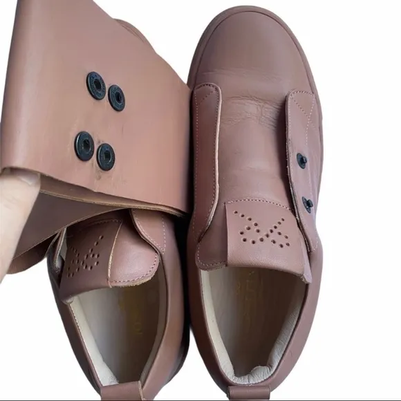 Josefinas light pink leather luxe fashion sneakers shoes