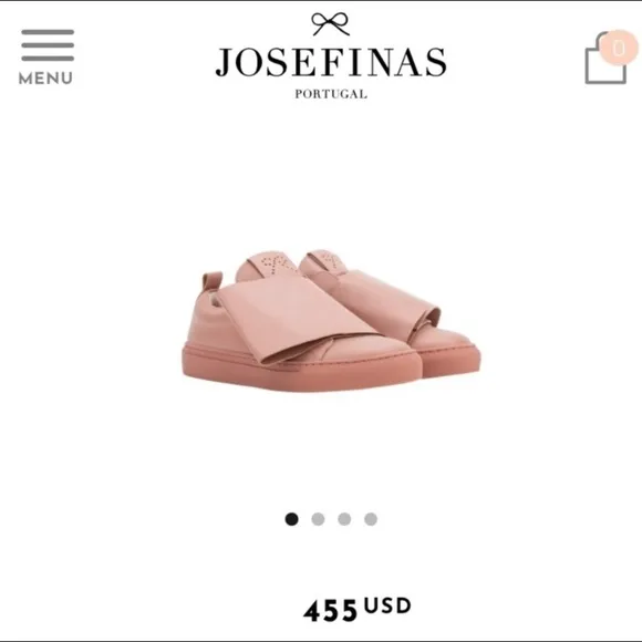 Josefinas light pink leather luxe fashion sneakers shoes