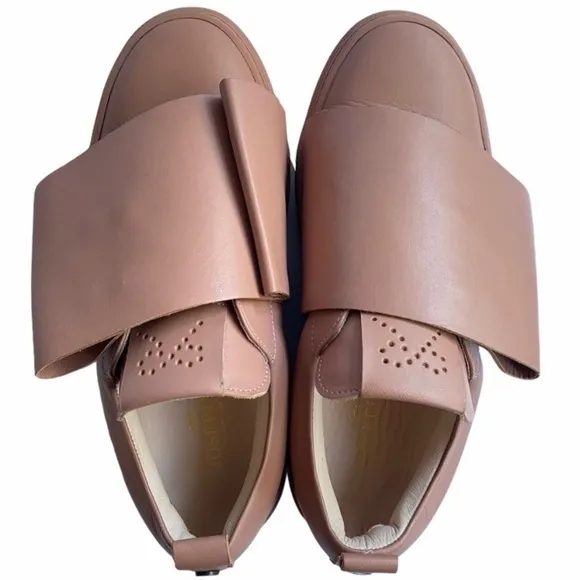 Josefinas light pink leather luxe fashion sneakers shoes