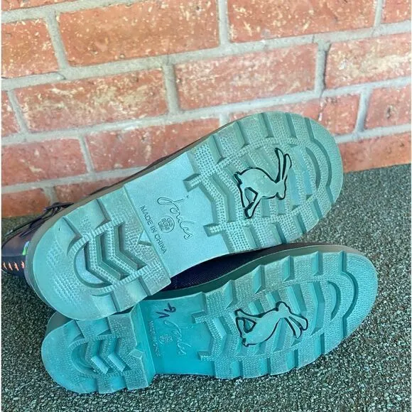 Joules Kids Rain Boots Blue Green Dinosaur Size 4