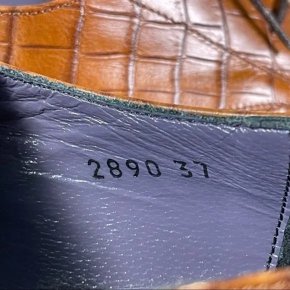 Juno Italian lace up  Oxford croc embossed leather shoes