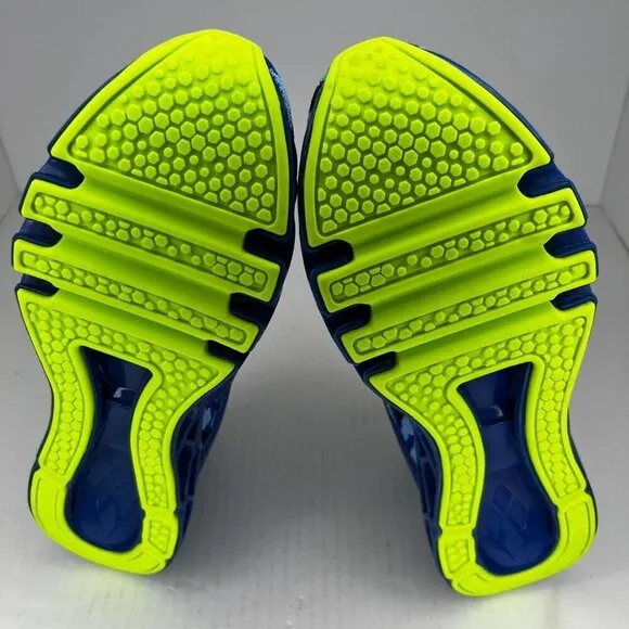 Just So So Mens Blue Camo Neon Low Top Lace Up Sneakers Size 46 Running Shoes