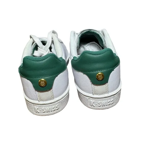 K-Swiss Men's White and Green Sneakers size 8