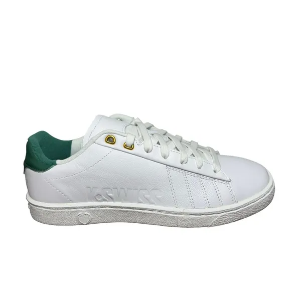 K-Swiss Men's White and Green Sneakers size 8
