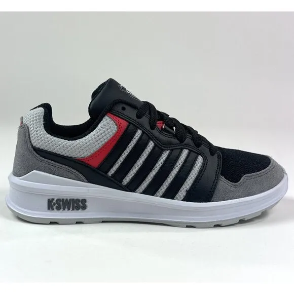 K Swiss Rival Trainer T Mens Red Black Gray Athletic Shoes Sneakers 09079-030-M