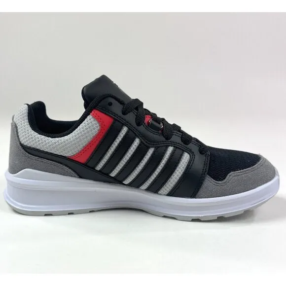 K Swiss Rival Trainer T Mens Red Black Gray Athletic Shoes Sneakers 09079-030-M