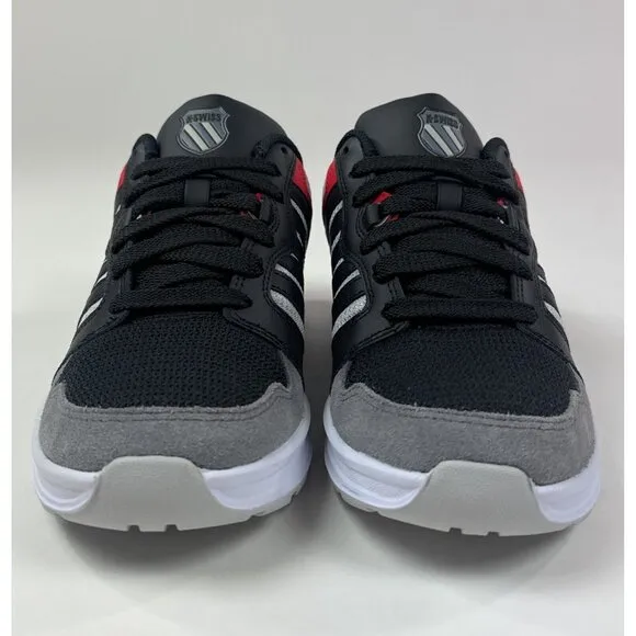 K Swiss Rival Trainer T Mens Red Black Gray Athletic Shoes Sneakers 09079-030-M