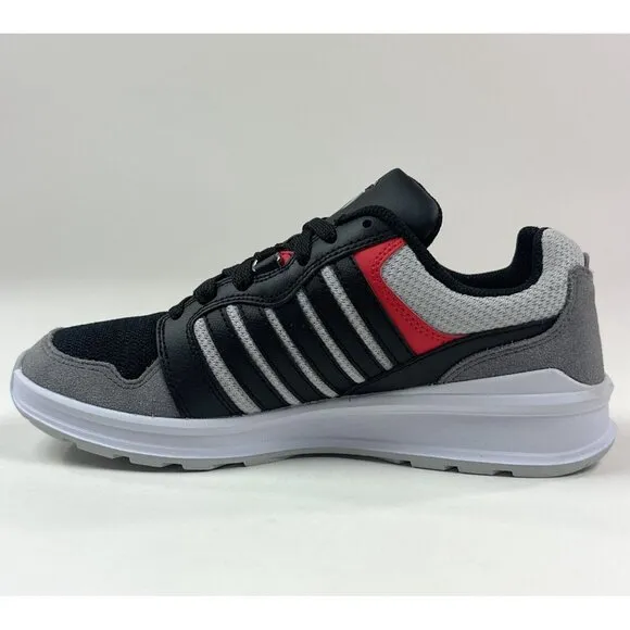 K Swiss Rival Trainer T Mens Red Black Gray Athletic Shoes Sneakers 09079-030-M