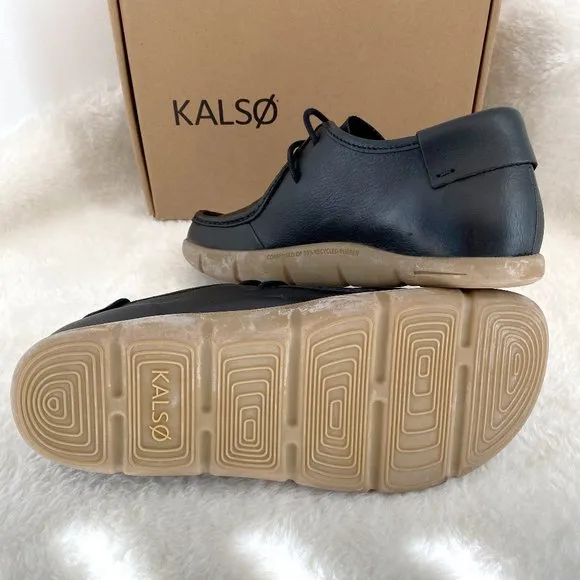Kalso Women's Earth Shoes, The Chukka, Darby, Leather, Black, Size 10